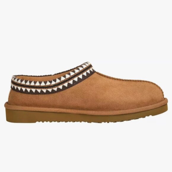 Shoes - Unisex Tan Shearling Slippers